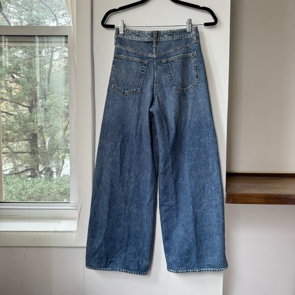 Rag & Bone Miramar Sofie Wide Leg Pant Sweatpant Jeans Kimber Blue 24 - Picture 7 of 10